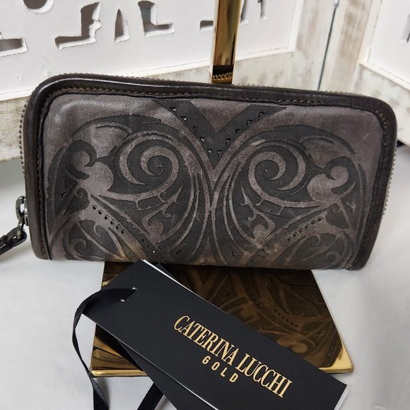 NWT Caterina Lucchi Leather Wallet Gold Line SPO Campomaggi - Picture 9 of 9